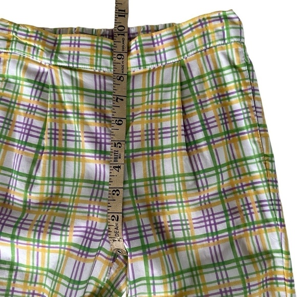SMOCKING BIRD PASTEL PLAID COTTON PANTS SIZE 8 - Picture 8 of 10